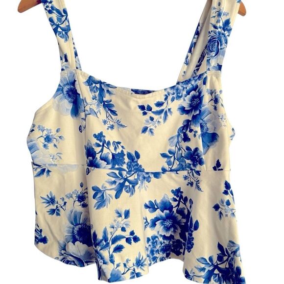 NWT Anthropologie/Maeve Loral Ruffle Tier Tank - Picture 3 of 8